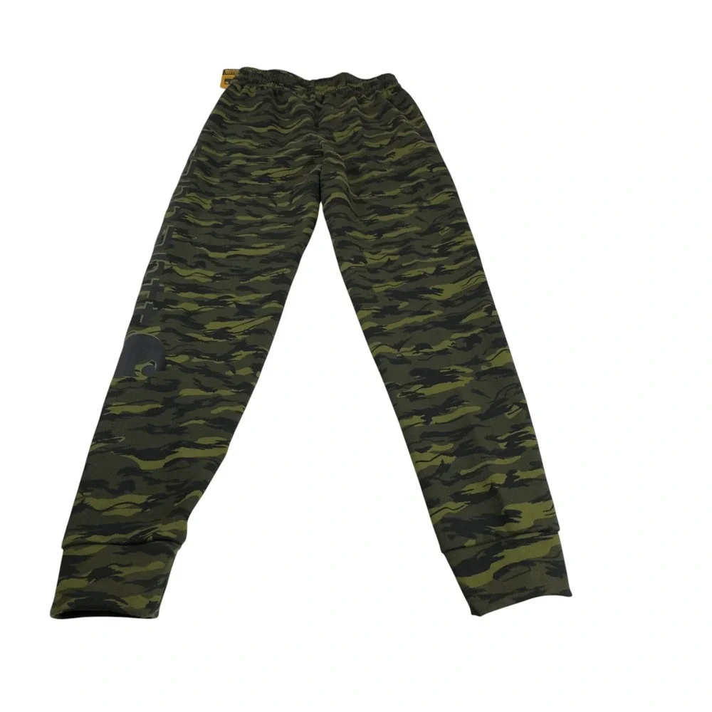 Carhartt Kids CK8446 Logo Fleece Camo Sweatpants - Green Camo Medium (10/12) NEW